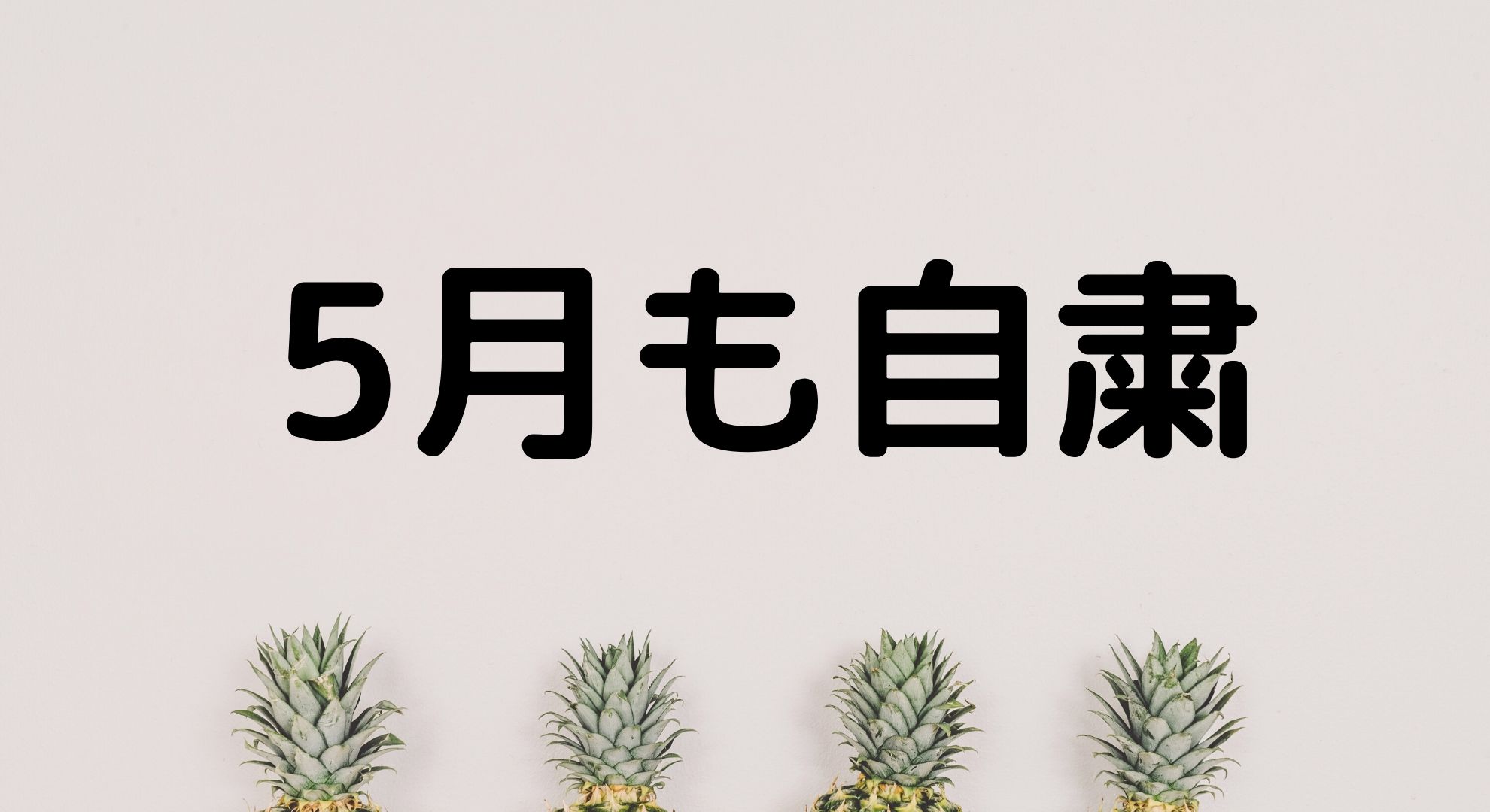5月も引きこもり延長。セミリタイアはコロナ不況に強かった！